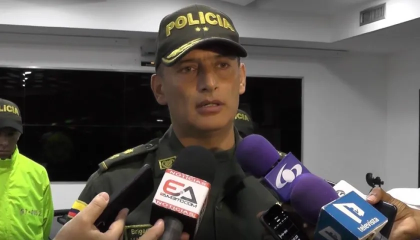 General Mariano Botero, comandante de la Policía Metropolitana de Barranquilla.