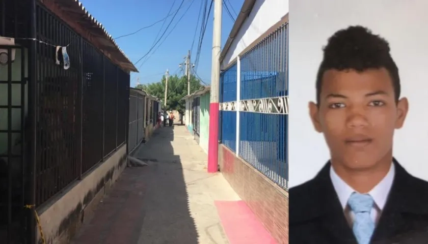 Lugar de los hechos y foto en vida de Alejandro Manuel Reyes Berrío.