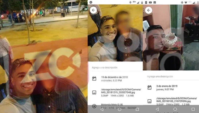 Daniel con un amigo el pasado 19 de diciembre en la Rotonda de la calle 17, luego otro foto tomada ya en Venezuela el 3 de enero.