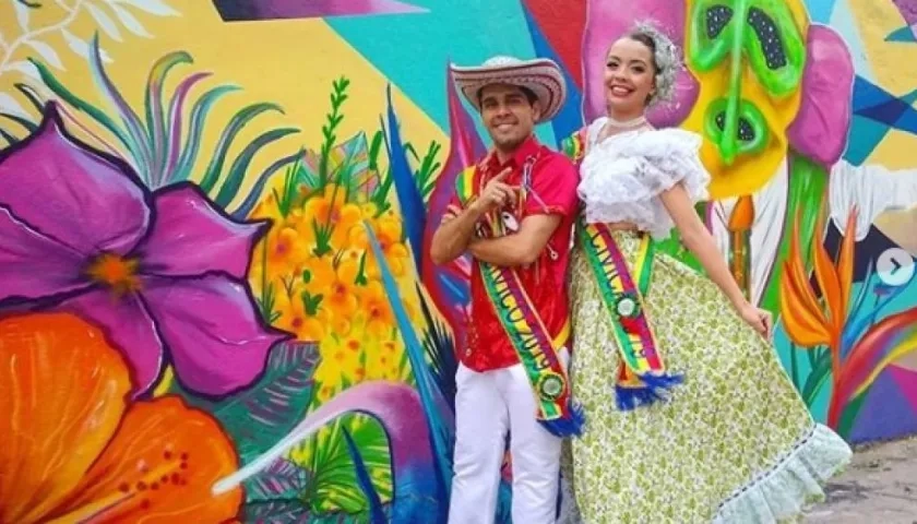 Los Reyes Cívicos del Carnaval, Juan Sebastián León Forero y Fergie Paola Correa. 