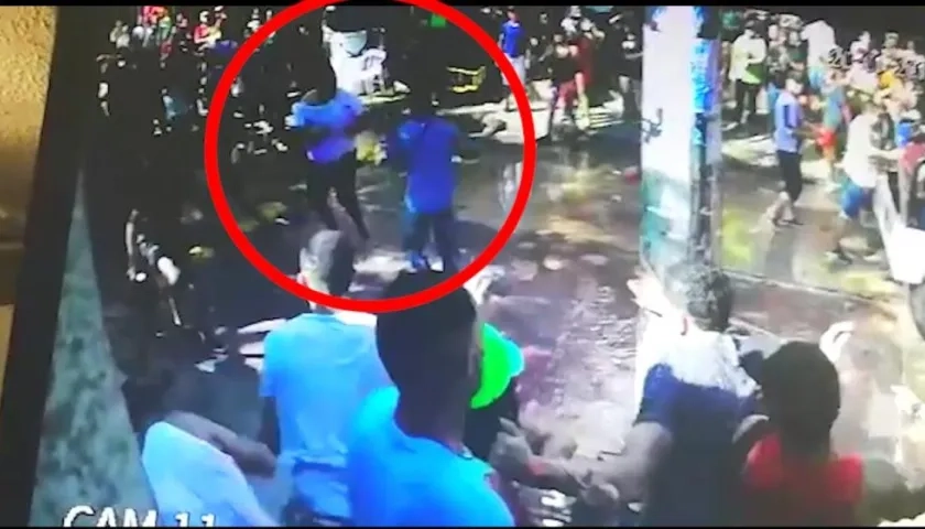 Momento de la pelea.