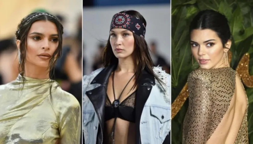 Las modelos Emily Ratajkowski, Bella Hadid y Kendall Jenner.