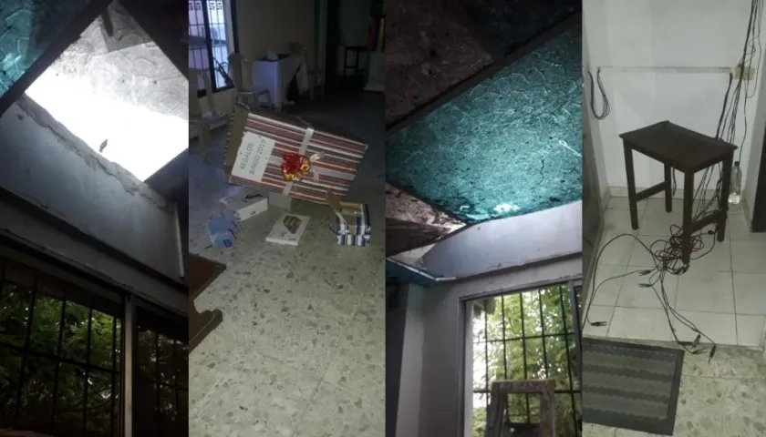 Así quedó la parroquia.