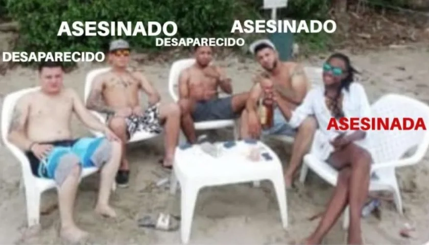 Esta foto fue enviada a un familiar por uno de los jóvenes.