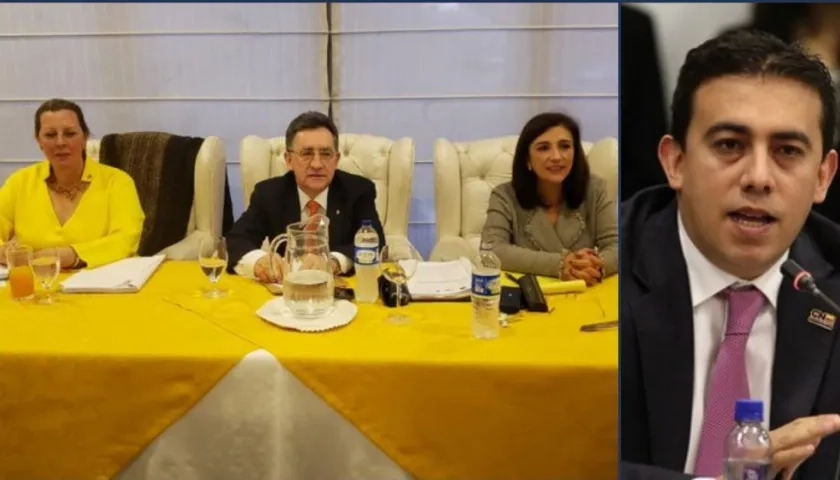 Los Presidentes de las Altas cortes dando a conocer el resultado.