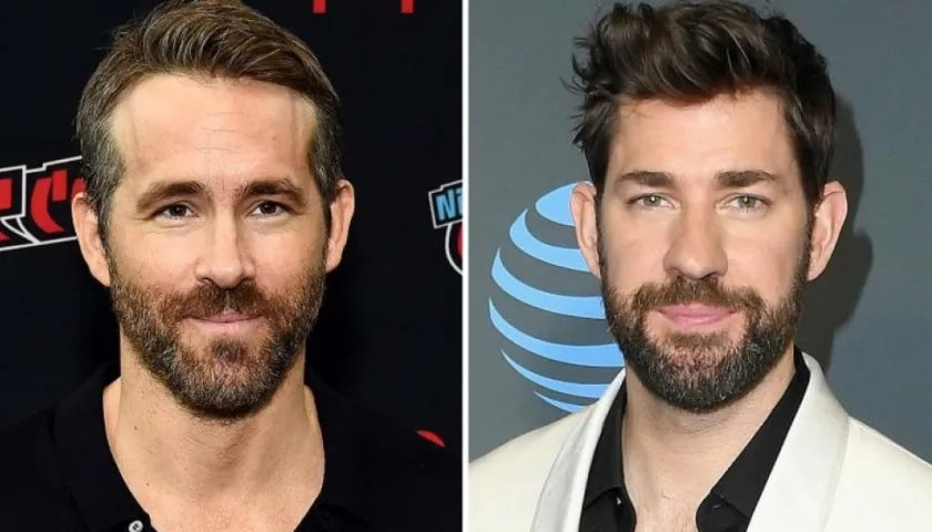Los actores Ryan Reynolds y John Krasinski.