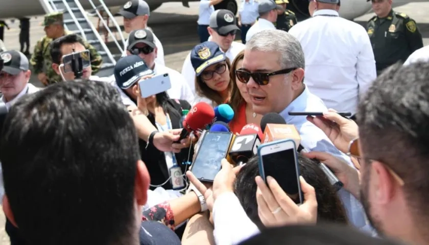 Presidente Duque en una visita al Meta.