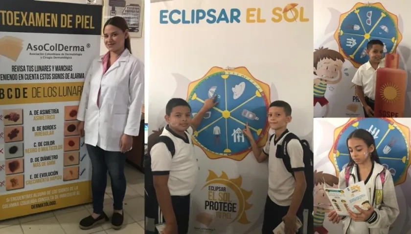 Los niños fueron beneficiados con la explicación que hizo una médica sobre la protección de la piel.