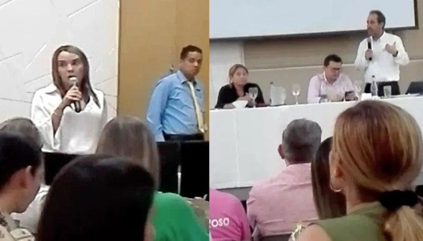 La Gerente de Coomeva en su intervención ante el Superintendente de Salud.