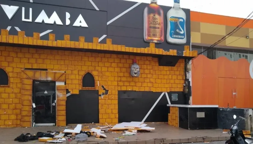 Así quedó la discoteca Lovumba.