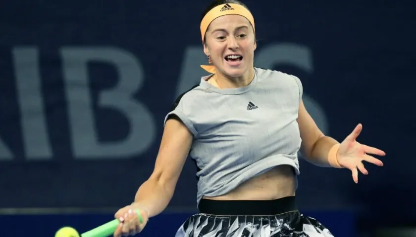 Jelena Ostapenko, jugadora de Lituania. 