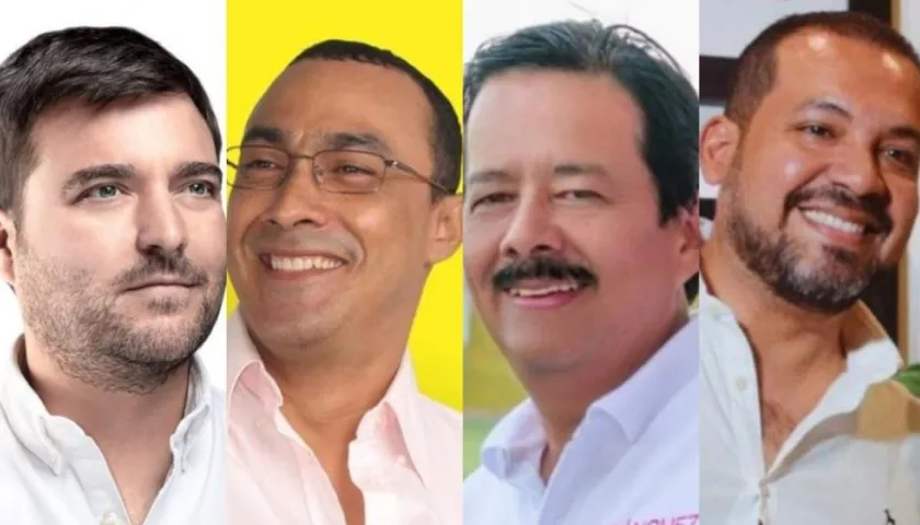 Jaime Pumarejo, Antonio Bohórquez, Rafael Sánchez y Diógenes Rosero.