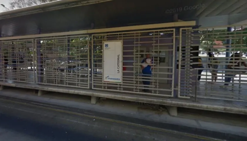 Estación La Catedral, donde se presentó la agresión.