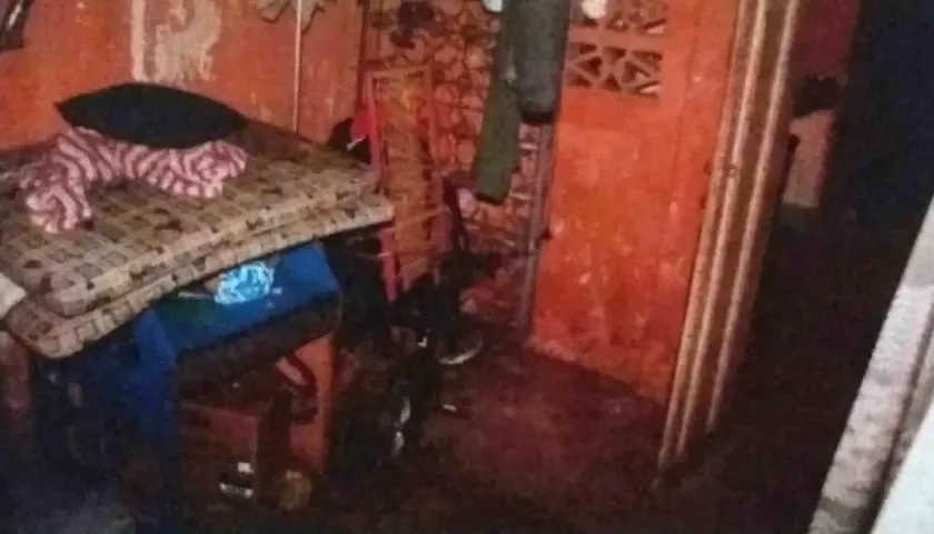 Lugar donde dormían las menores.