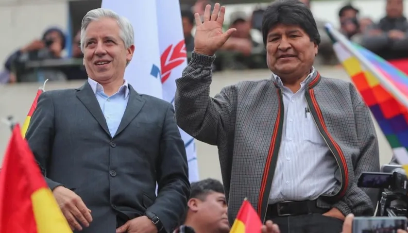 Álvaro García Linera y Evo Morales.