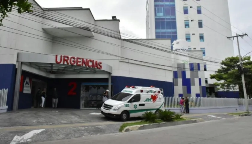 El herido fue llevado a la Clínica La Misericordia Internacional.