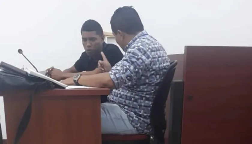 Carlos Daniel Morales Mejía en audiencia durante la tarde de este sábado.