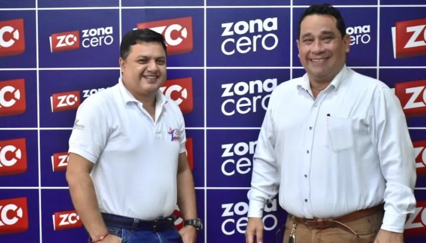 Federico Pérez y Luis Fuentes, durante su visita a Zona Cero.