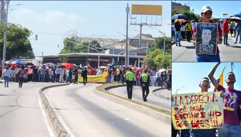 Marcha paraliza Transmetro.
