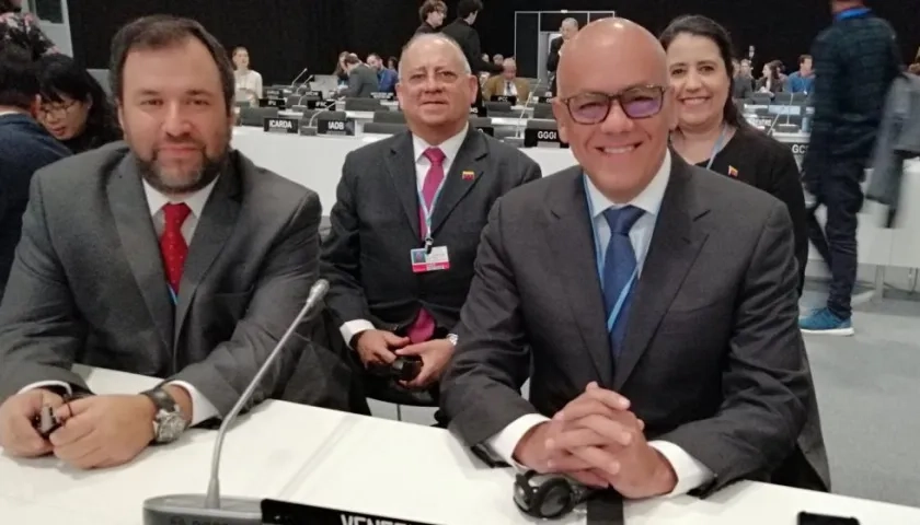 Jorge Rodríguez, vicepresidente sectorial de Comunicación, Turismo y Cultura de Venezuela.