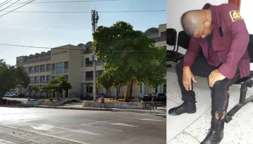 Henry Castro, Vigilante de la Universidad del Atlántico agredido.