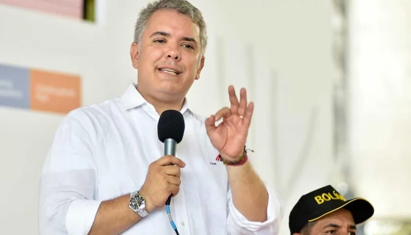 El Presidente Iván Duque, durante el Taller Construyendo País, en Mompox.