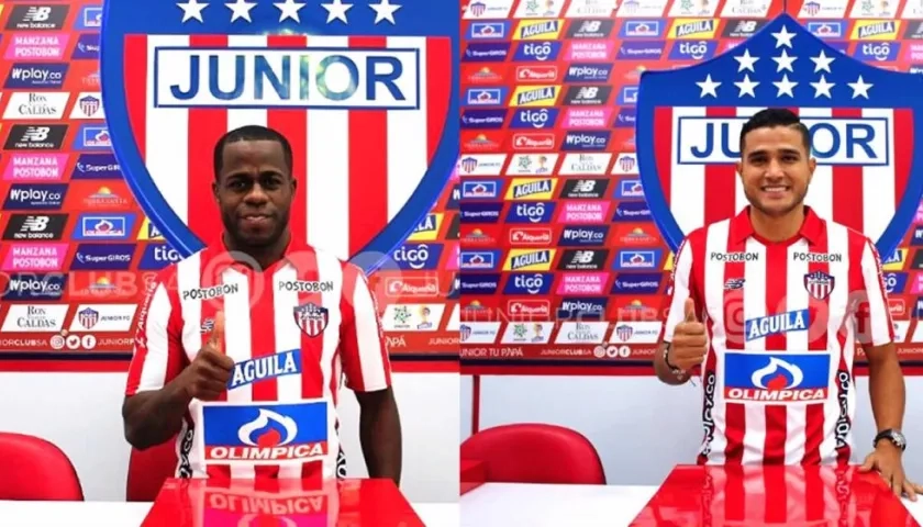 Carmelo Valencia y Larry Vásquez, refuerzos del Junior.