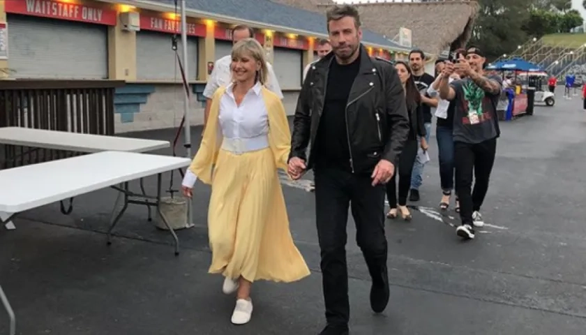 Los actores Olivia Newton-John y John Travolta.