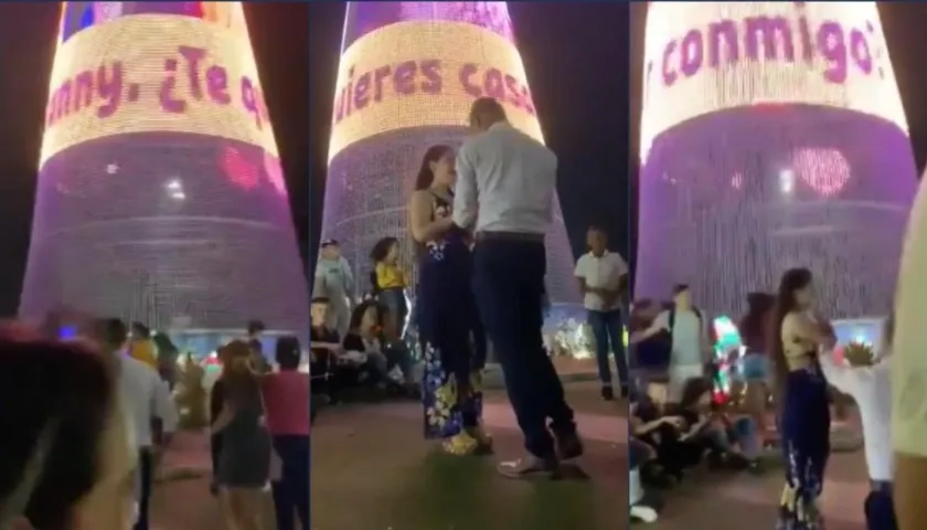 Esta fue la frase que el joven pidió para su novia.