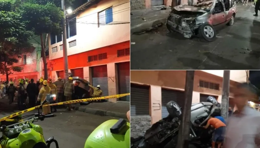 Así quedó el vehículo, tras el accidente.