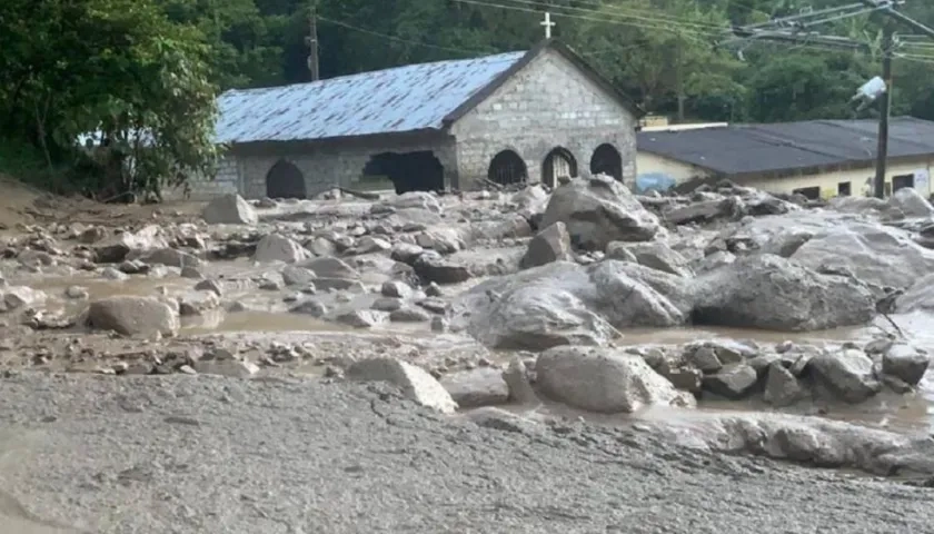 Así quedó la iglesia de la vereda.