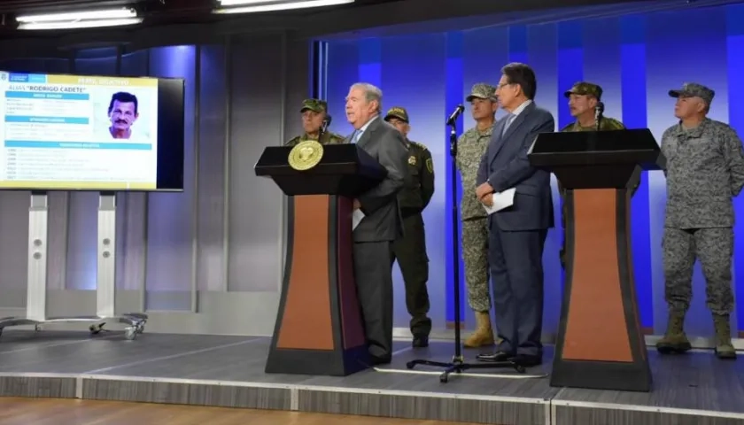 El Ministro de Defensa, Guillermo Botero