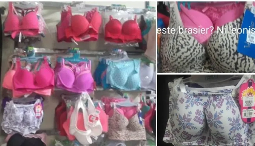 Estos eran los brasieres que vendían en el establecimiento del Manicomio.