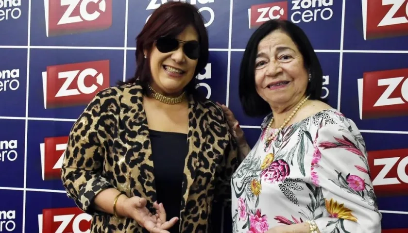 La merenguera Belkys Concepción y la coreógrafa Gloria Peña.