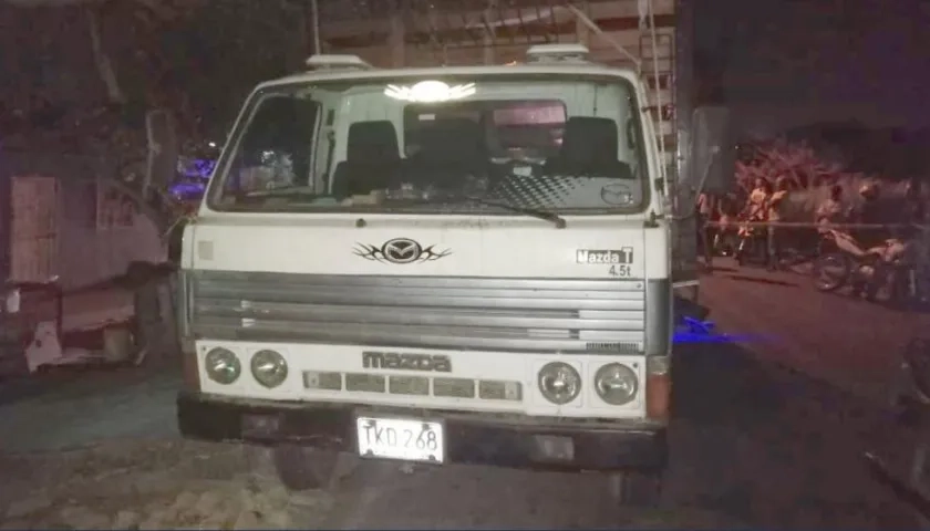 Camión involucrado en el accidente.