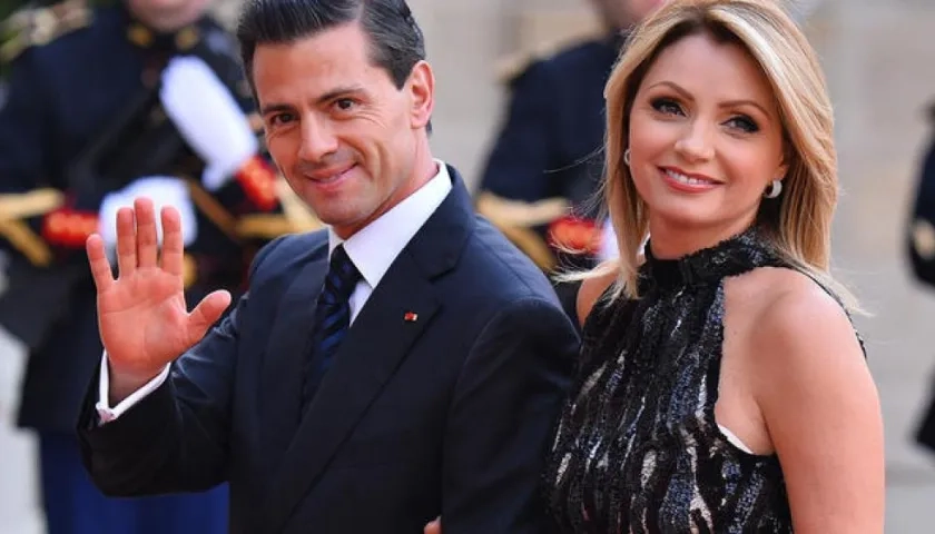 Enrique Peña Nieto y la actriz Angélica Rivera.