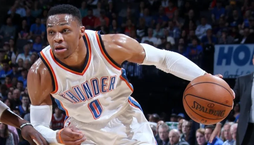  Russel Westbrook, base de los Thunder de Oklahoma City.