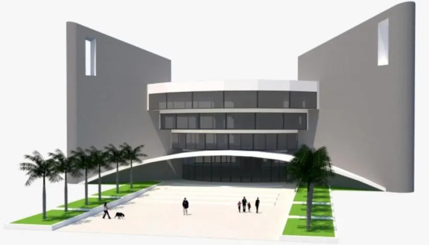 Fachada de la nueva sede de la Alcaldía de Soledad, diseño de la Universidad Simón Bolívar.