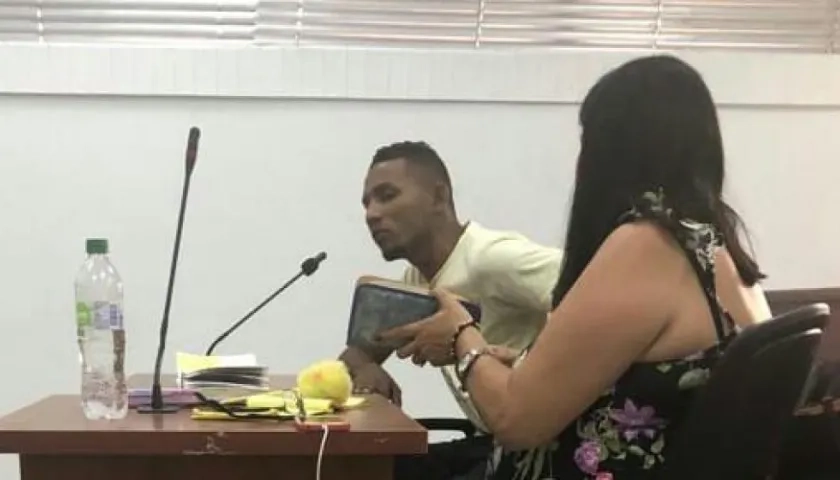 Alias 'El Puma', en plena audiencia.