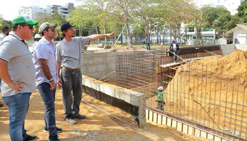Alcalde Char visitó el Parque Venezuela, para ver el avance de las obras.