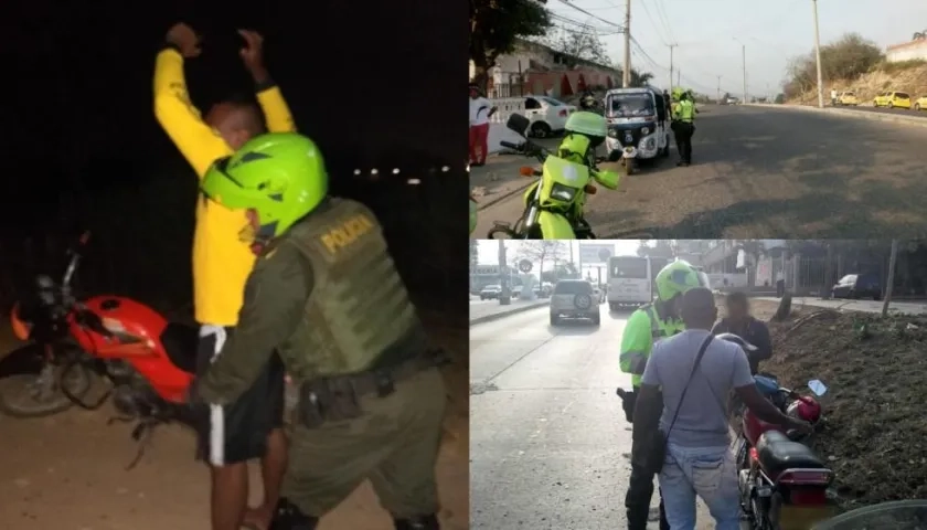 Las autoridades realizaron operativos de control y registro en las diferentes vías de la ciudad.