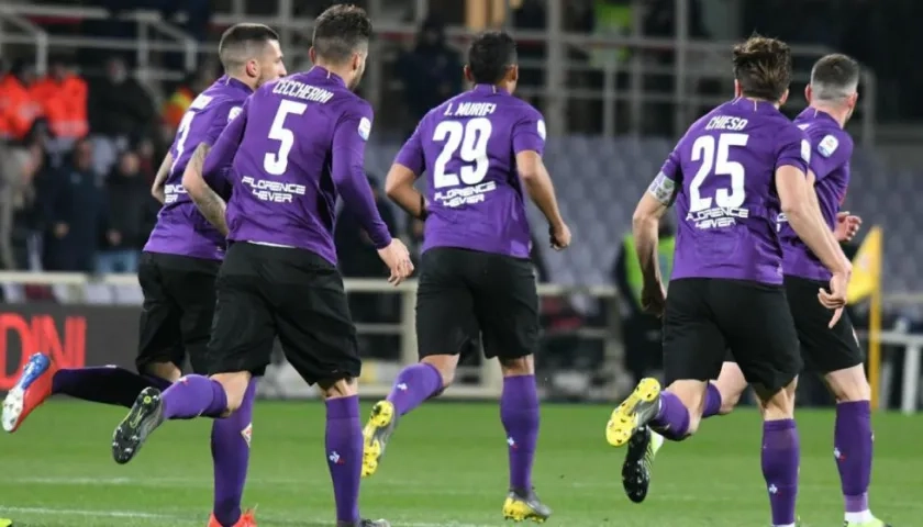 Jugadores de la Fiorentina. 