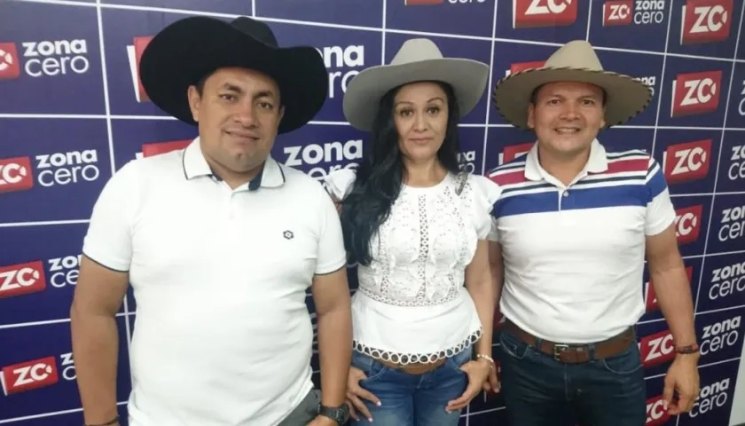 Publio González, Deisy Molina y Eber Reina, de la delegación de Tame, Arauca.