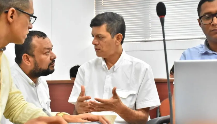 Carlos Altahona en la sala de audiencia.