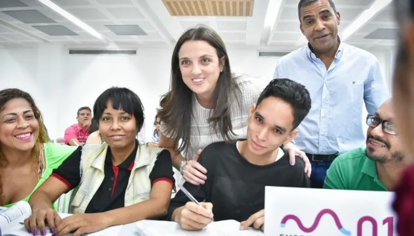 La Consejera para las Regiones, Karen Abudinen, en la Emprendetón en Barranquilla.