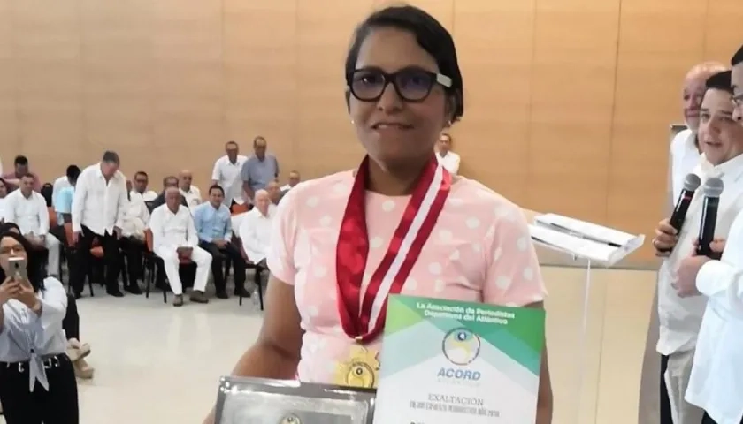 Dilia Esther Bolívar, periodista barranquillera. 