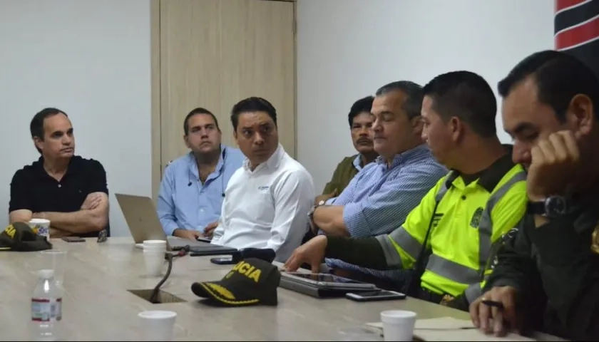 El Secretario del Interior, Guillermo Polo, presidiendo la reunión.