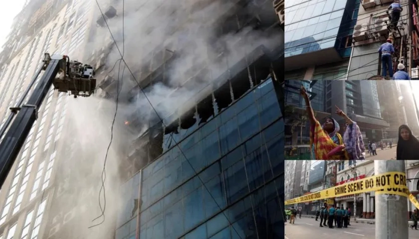 Siguen las labores de búsqueda en el edificio donde ocurrió el incendio.
