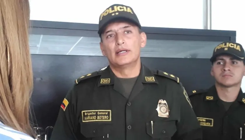El general Mariano Botero, comandante de la Policía Metropolitana de Barranquilla