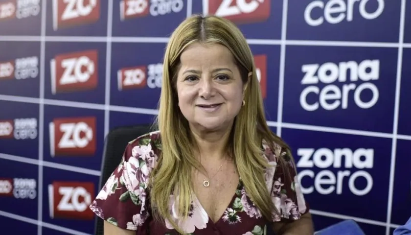 La exalcaldesa Elsa Noguera De la Espriella, durante su visita a Zona Cero.